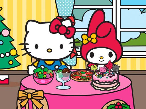 Hello Kitty and friends Xmas Dinner – Free Game | SuperKidGames